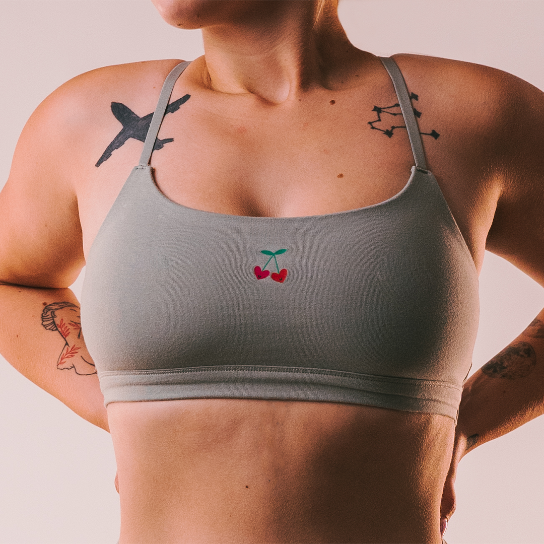 Cotton Stretch Scoop Bralette -