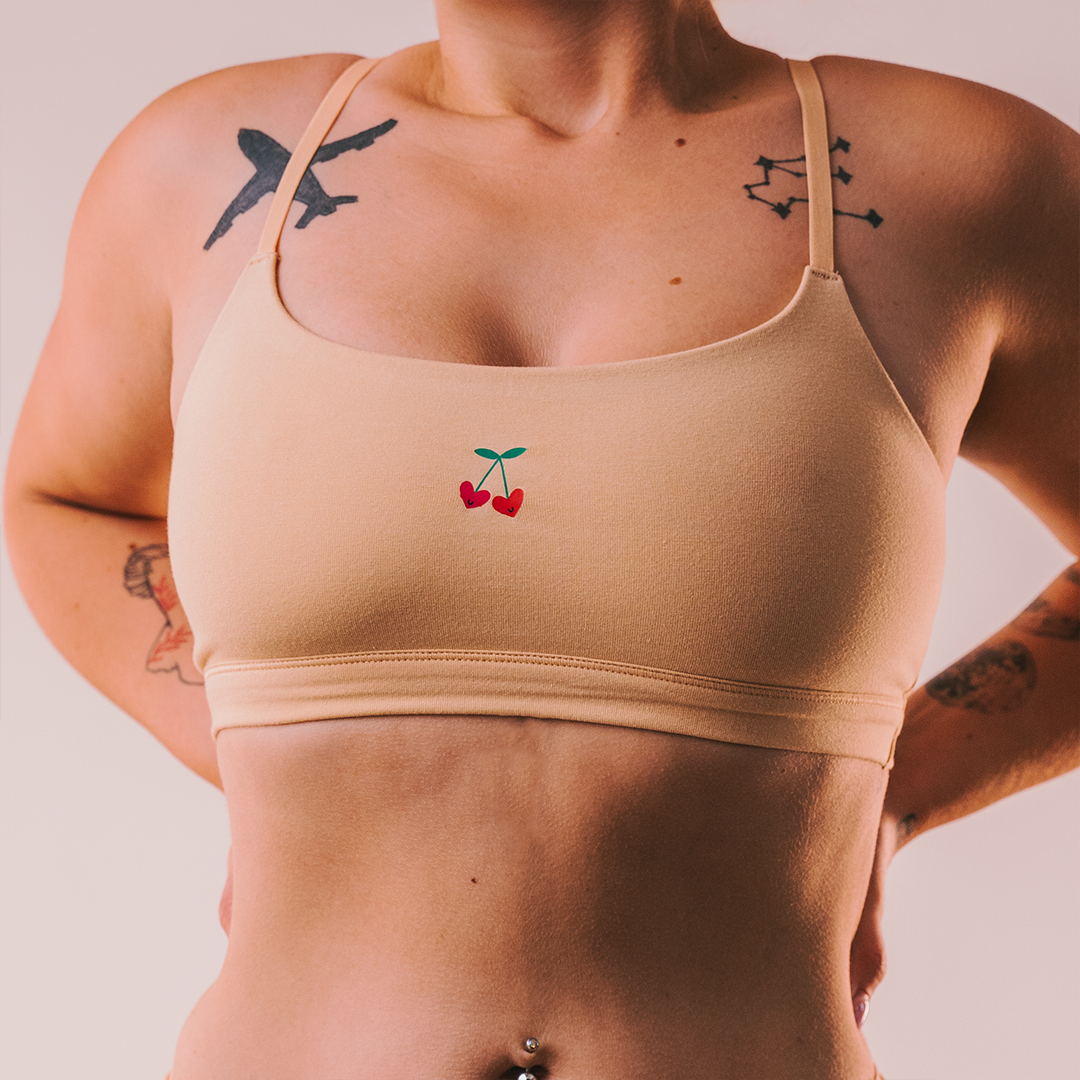 Cotton Stretch Scoop Bralette -