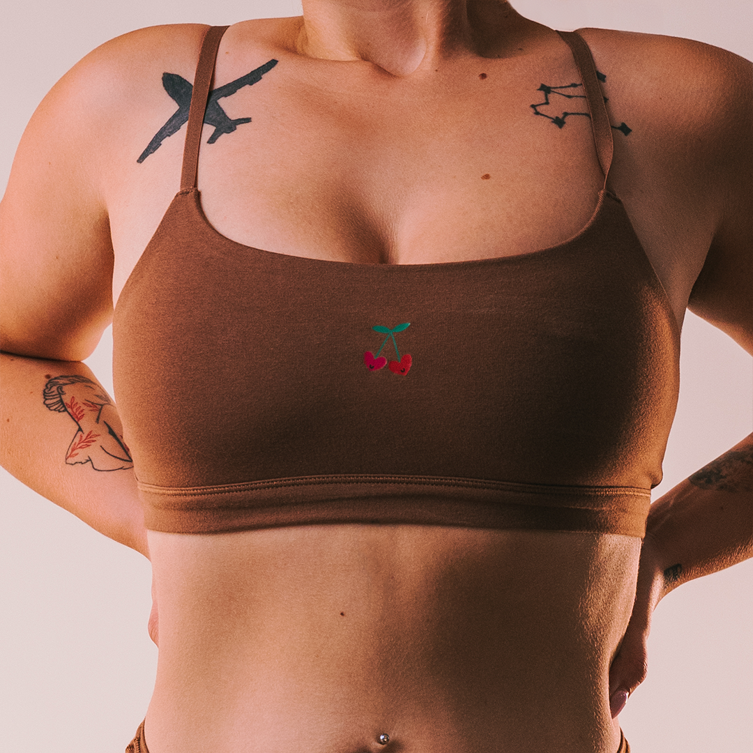 Cotton Stretch Scoop Bralette -