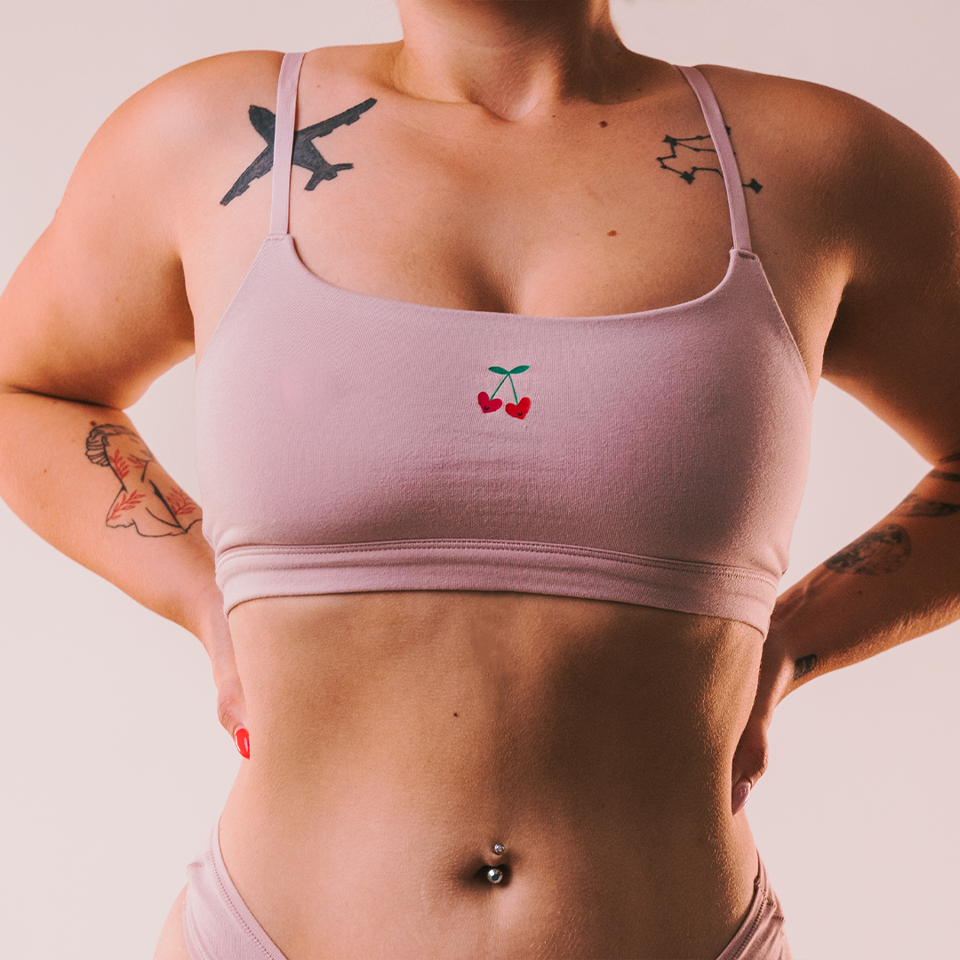 Cotton Stretch Scoop Bralette -