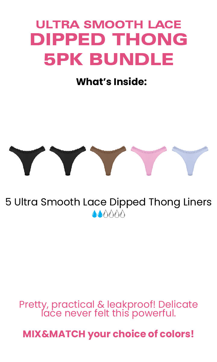 Lace Dipped Thong Liner 5-Pack