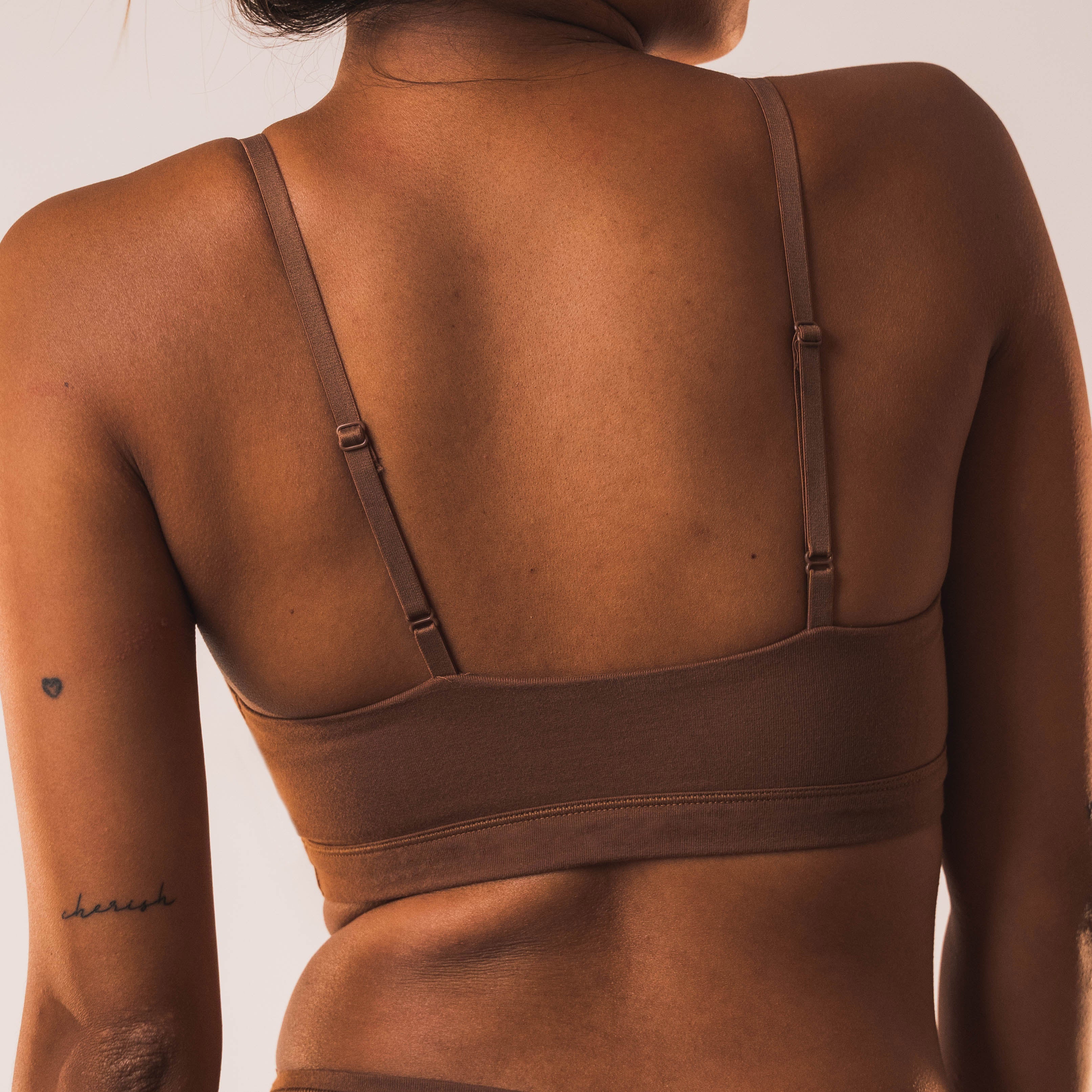 Cotton Stretch Scoop Bralette -