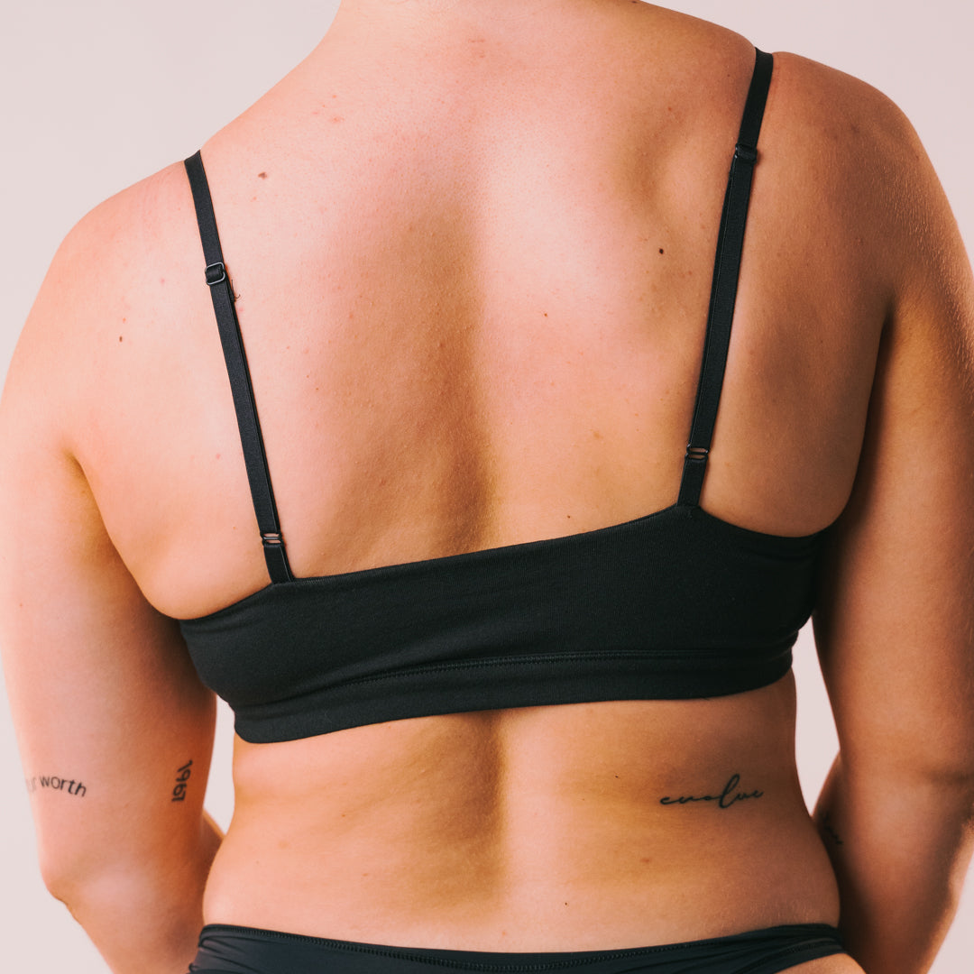 Cotton Stretch Scoop Bralette -