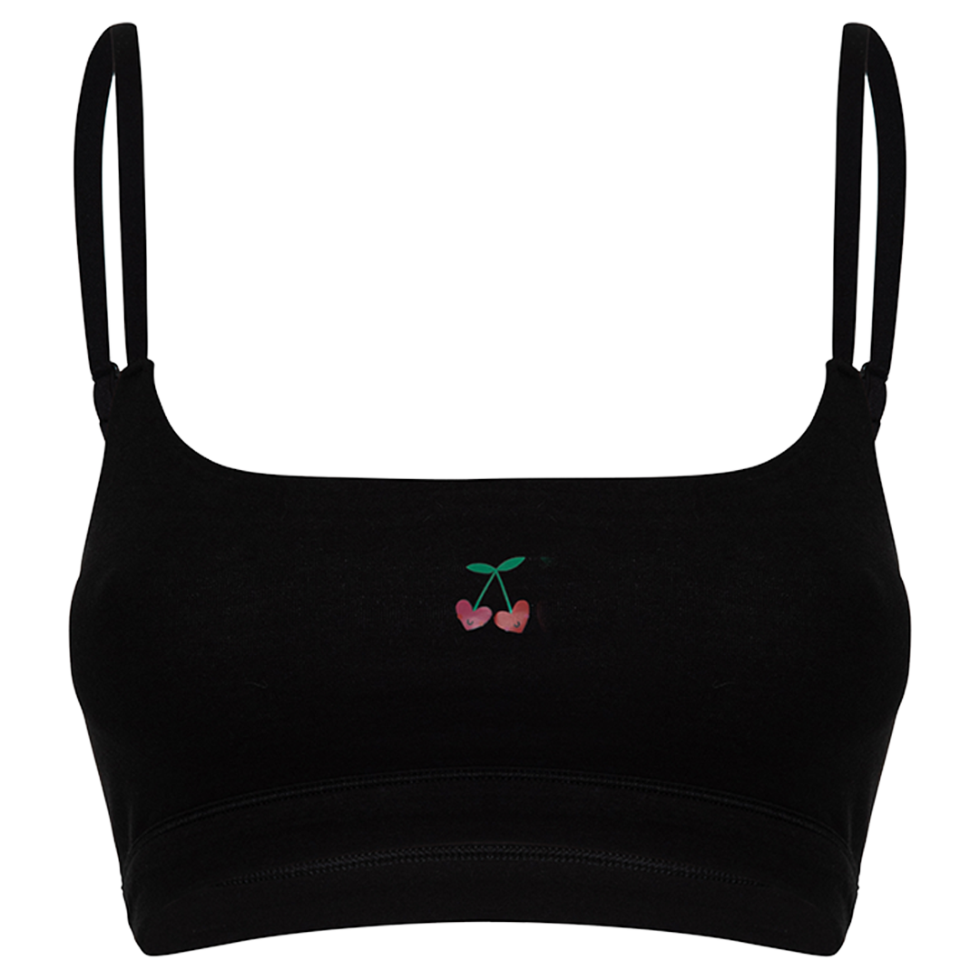 Cotton Stretch Scoop Bralette -