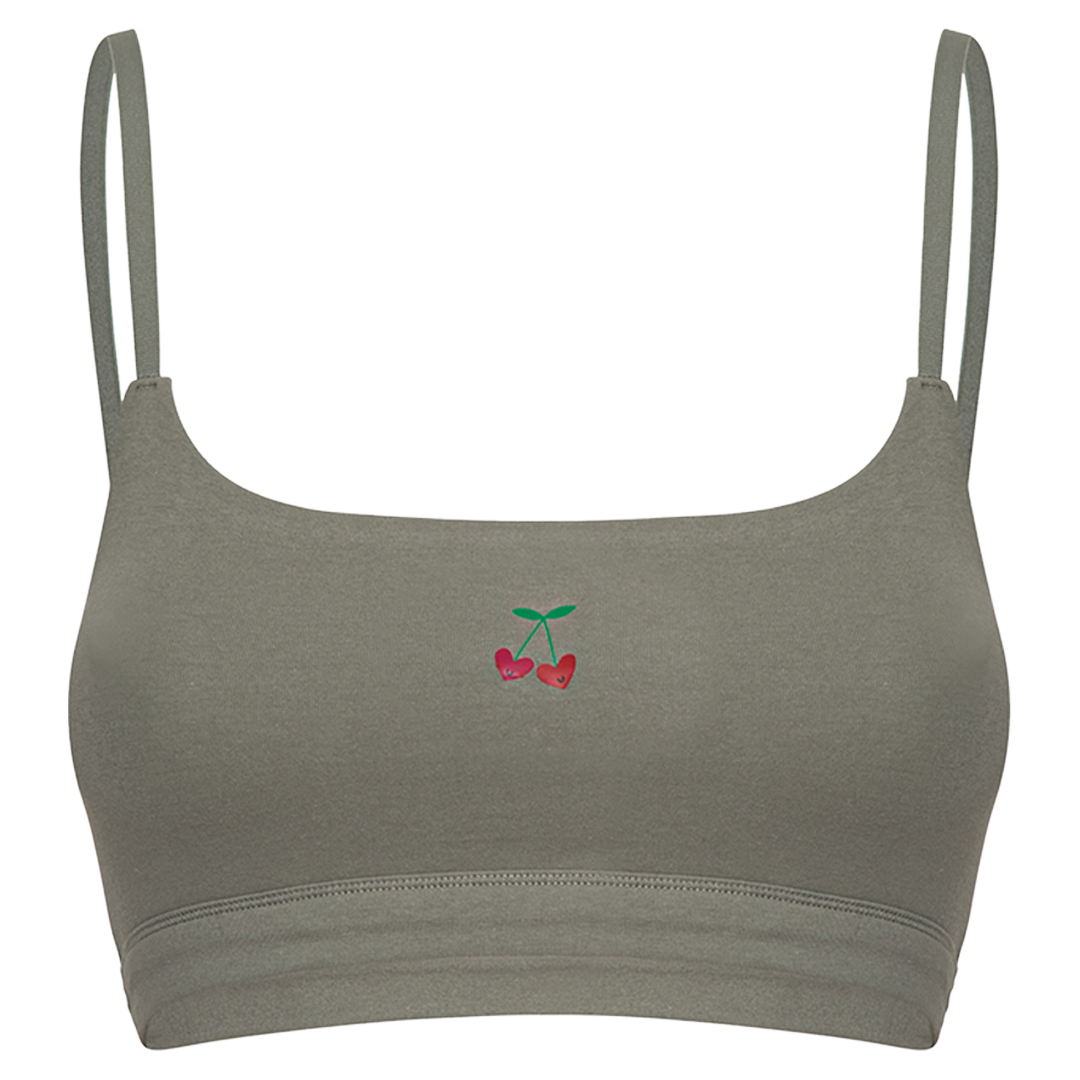 Cotton Stretch Scoop Bralette -