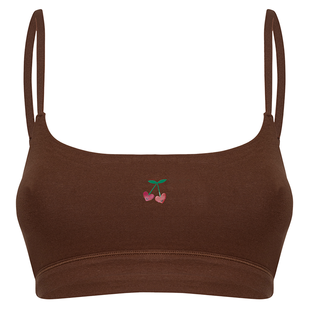 Cotton Stretch Scoop Bralette -