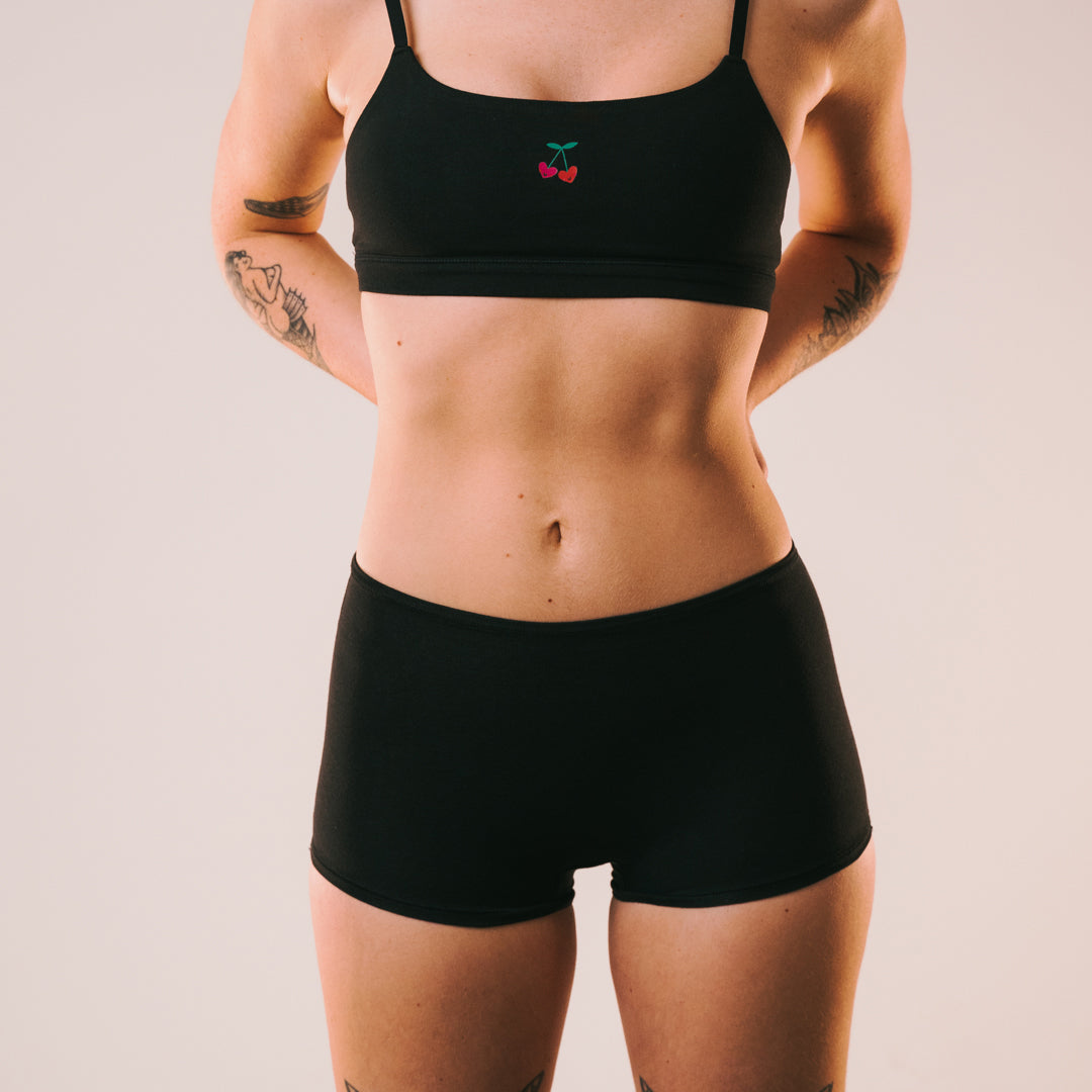 Cotton Stretch Boy Shorts -