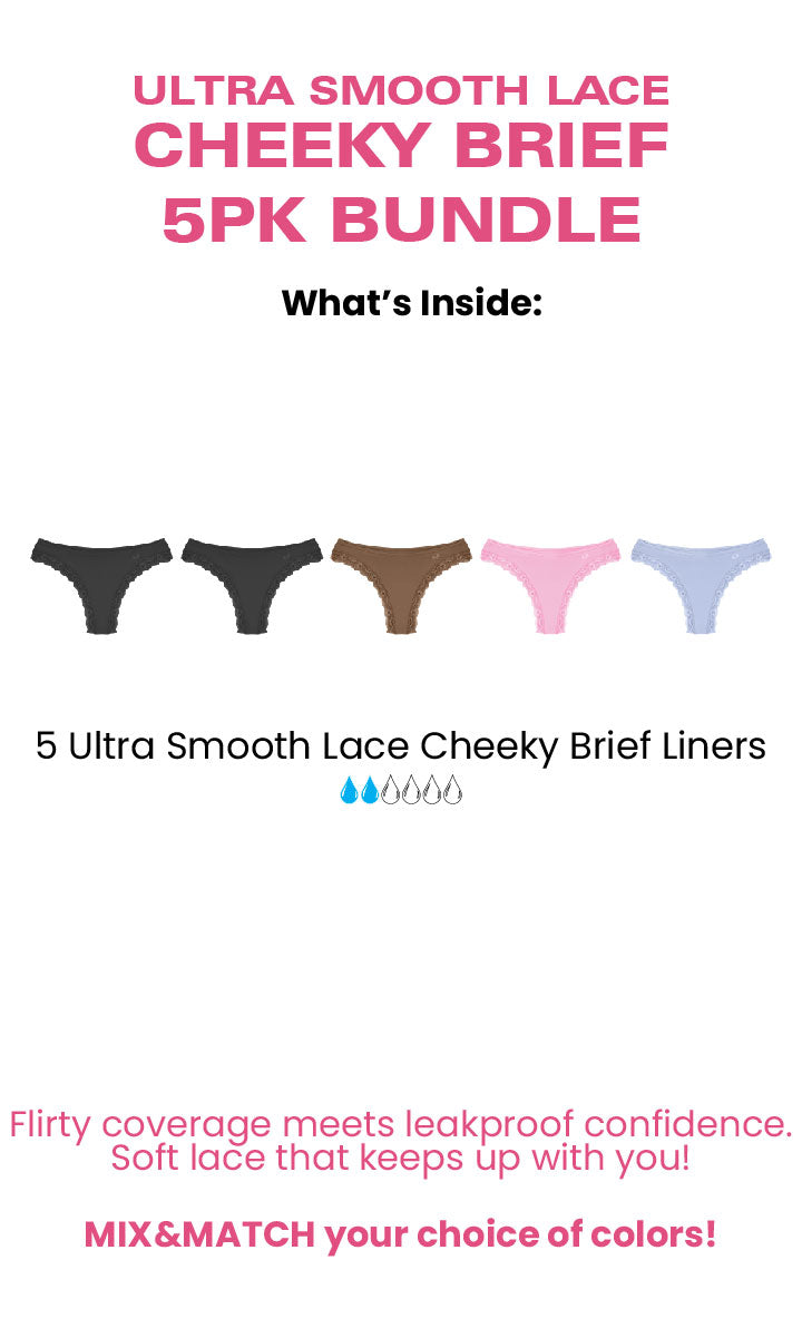 Lace Cheeky Brief Liner 5-Pack