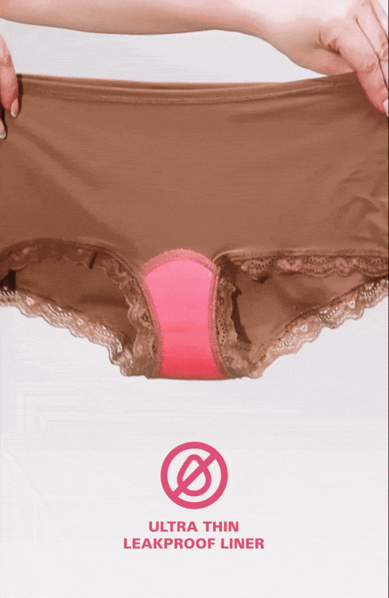 Culotte shorty en dentelle anti-fuites