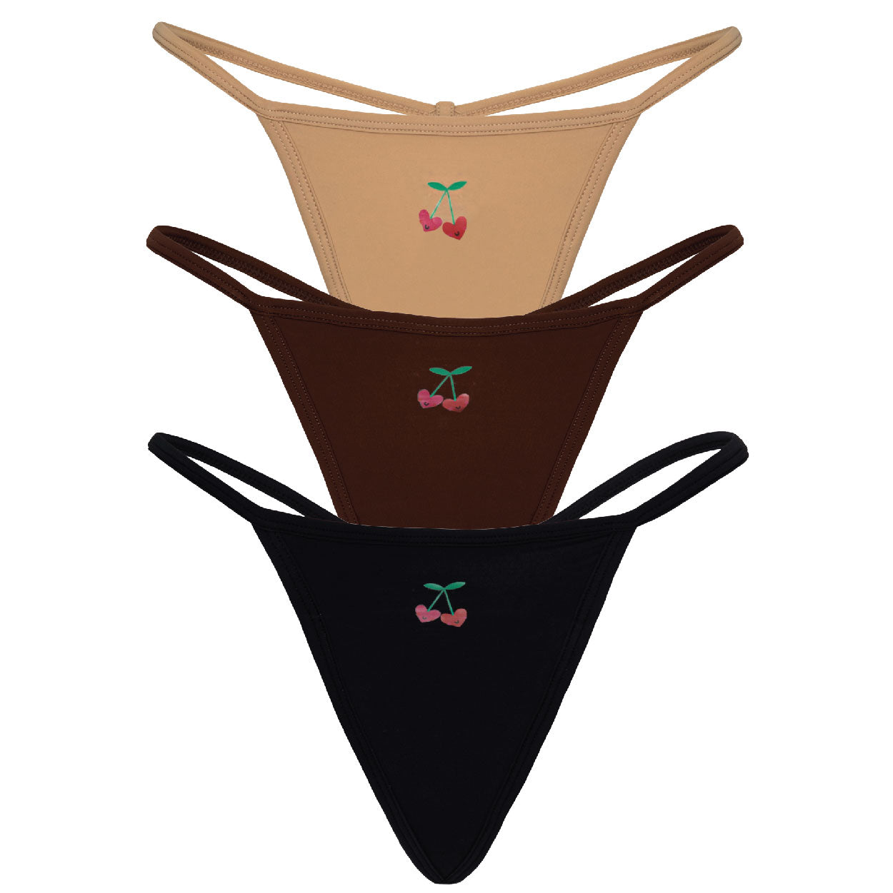 3-PACK Leakproof String Thong Liner - Sienna, Java, Onyx