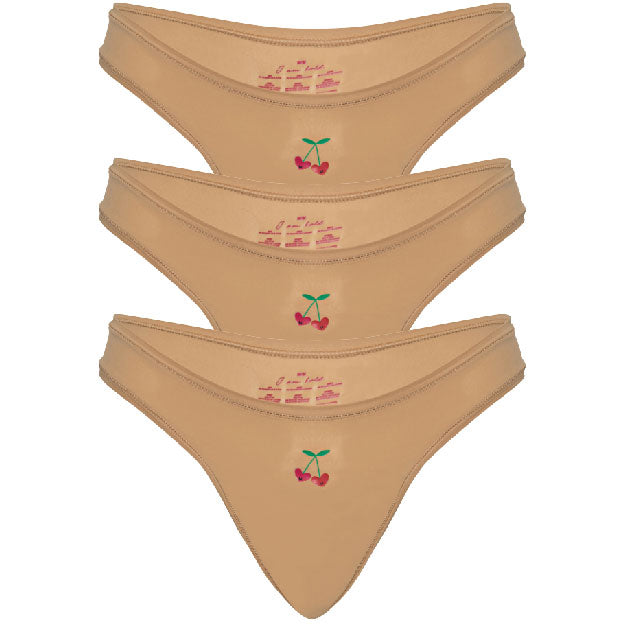 3-PACK Leakproof Dipped Thong Liner - Sienna x3