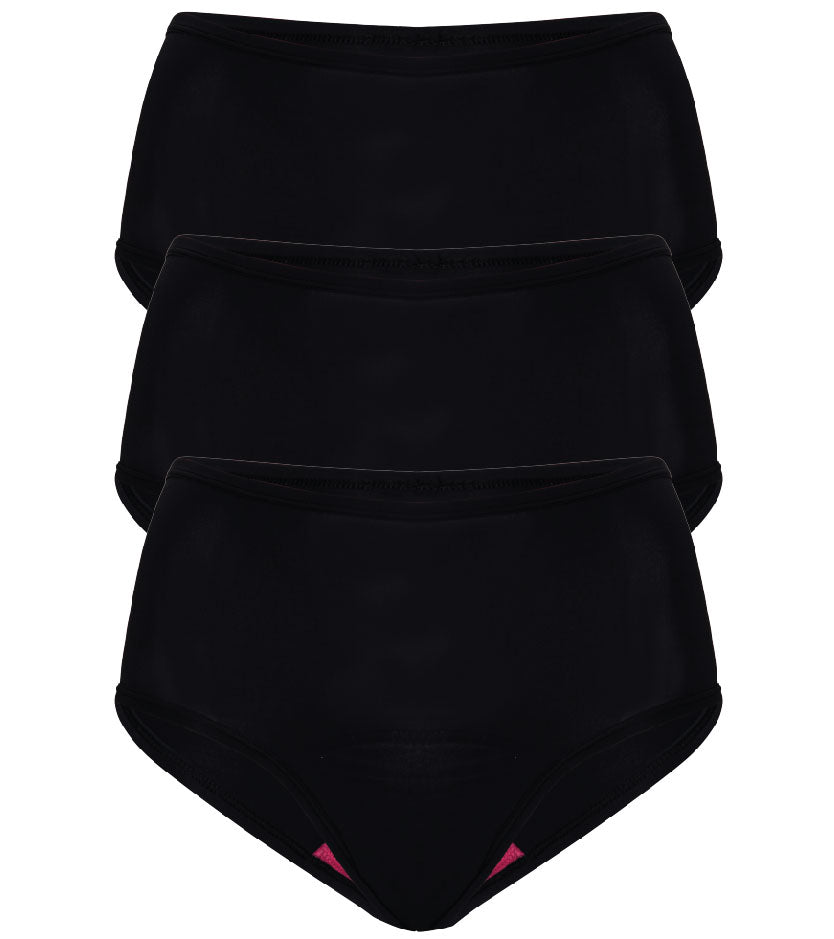 3-PACK Leakproof Full Brief Period Pad - Onyx