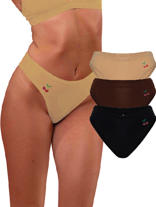 3-PACK Leakproof Very Cheeky Brief Liner - Sienna, Java, Onyx