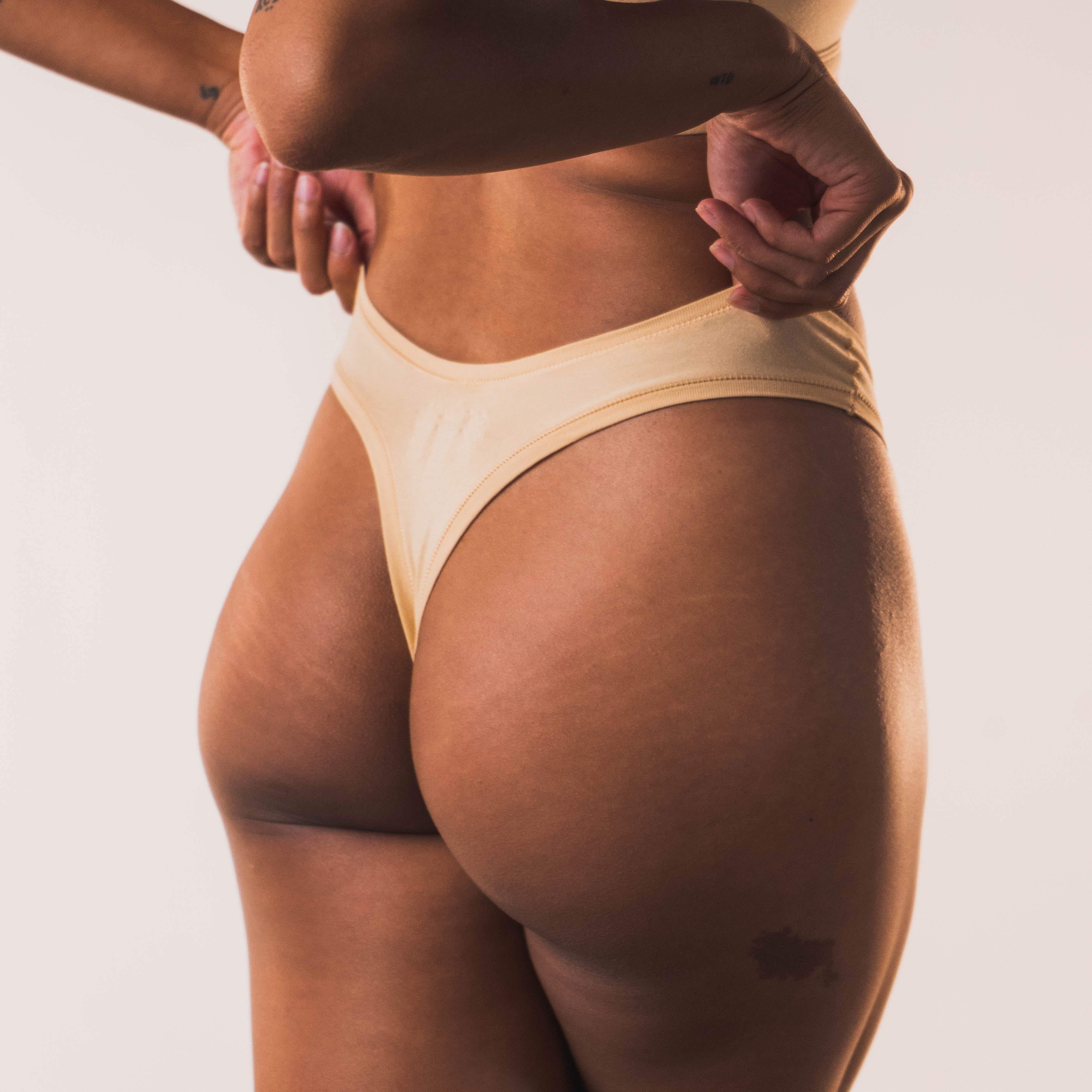 Cotton Stretch Dipped Thong