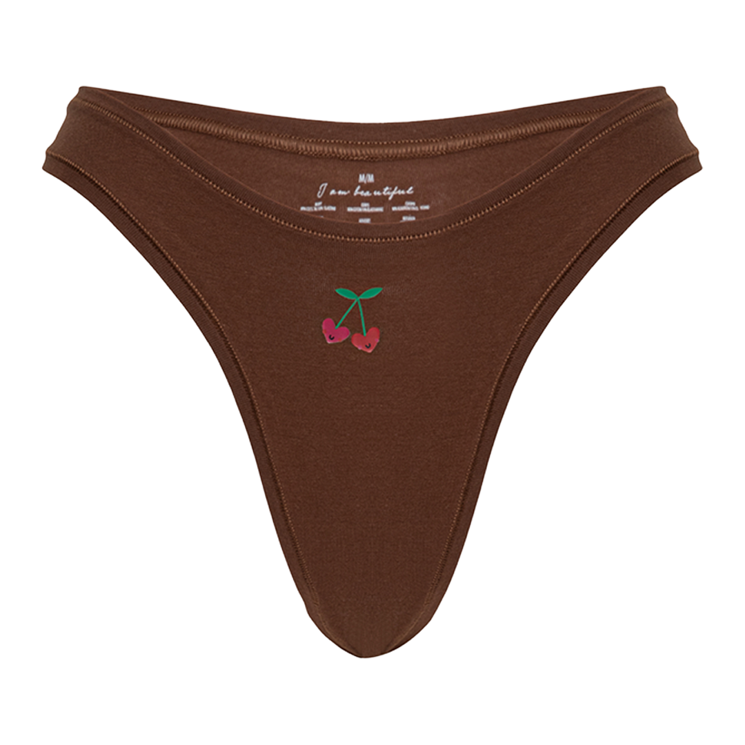 Cotton Stretch Dipped Thong